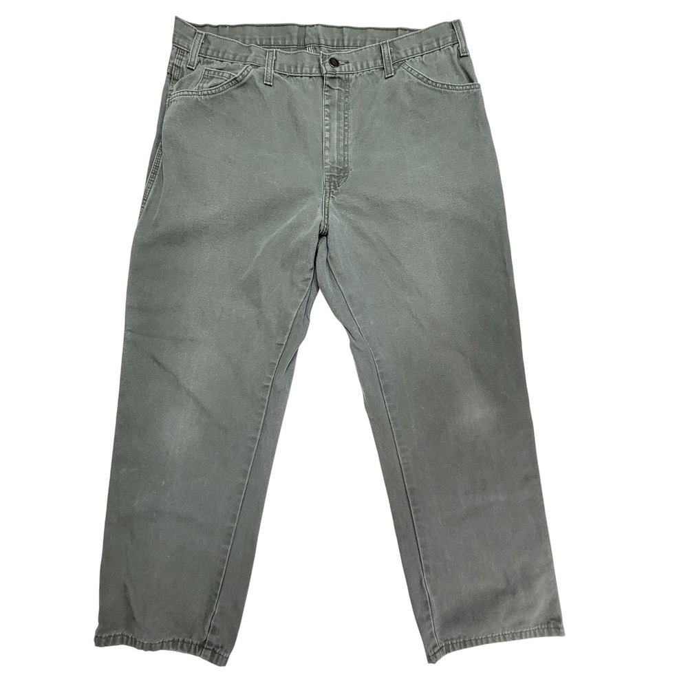 Dickies 1939RMS Relaxed Fit Carpenter Pants Mens 38x30 Olive Green Duck Canvas